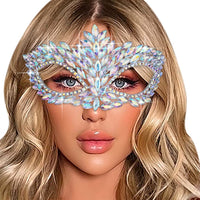 Stonefans Masquerade Mask for Crystal Venetian Party Decor Mardi Gras Sexy Masks Costume Accessory for Women Halloween Fashion