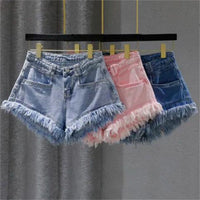 Summer Woman Denim Shorts High Waist Ripped Jeans Shorts Sexy Female Drop Shipping Short Pants Breechcloth Scanties Burrs 5XL