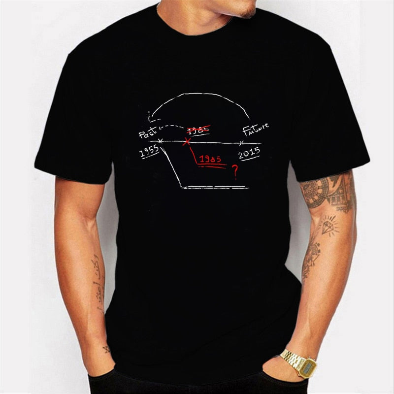 Back To The Future Tshirt Luminous T Shirt camiseta Summer Short Sleeve T Shirts back to future