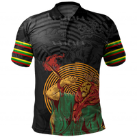 Lion Of African Ethiopian Nation Reggae 3D Print Polo Shirt Mens Collar Short Sleeves StreetWear Casual Tops New Summer Clothing