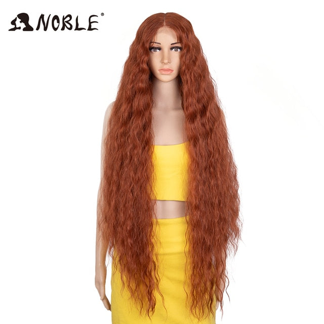 Noble Synthetic Lace Front Wig 42 Inch Long Curly Wigs For Women Lace Front Wig Blonde Full Lace Wig Blonde Lace Wig Cosplay