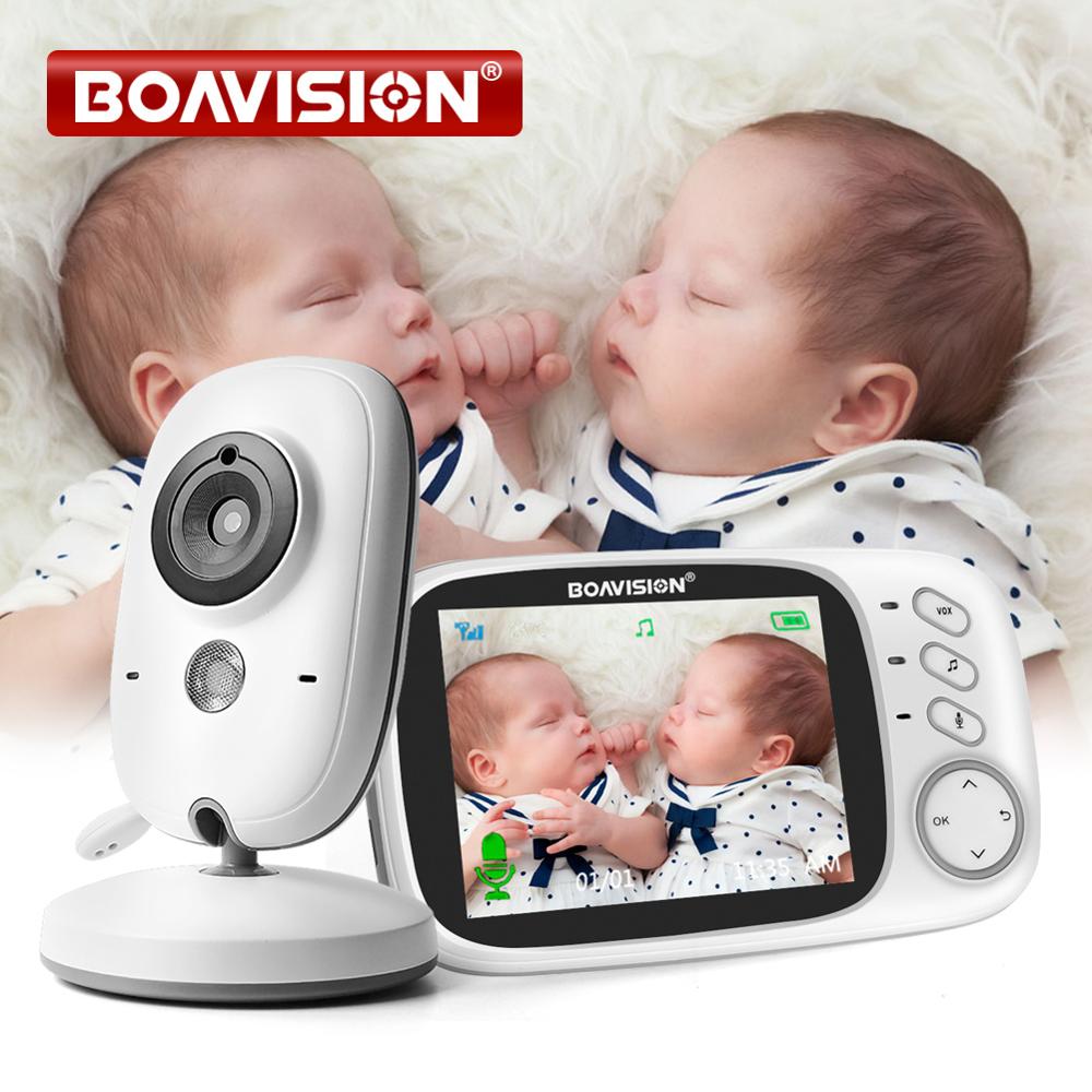 Babyphone sans fil VB603 avec moniteur vidéo LCD, dispositif de surveillance de bébé avec caméra de sécurité et vision nocturne, 2 voies audio et pour parler, 3,2 pouces, 2,4 G, pour babysitter