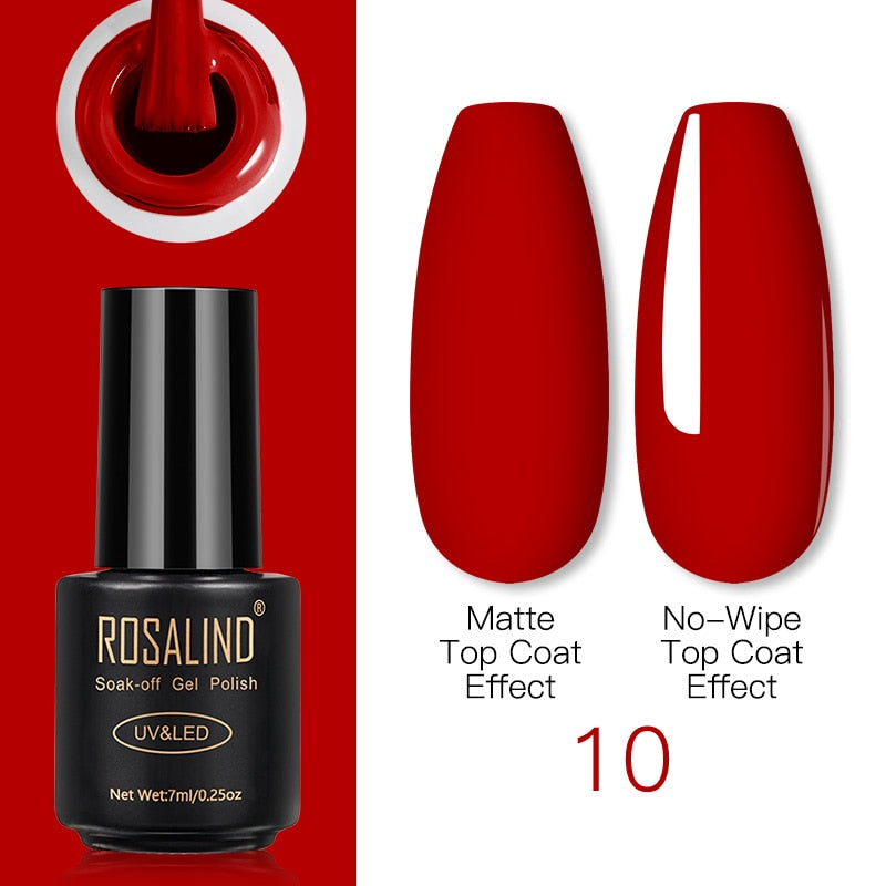 ROSALIND Gel Nail Polish Lamp All For Nails Art Manicure With Matt Base Top Coat Semi Permanant Gellak Nail Gel Polish Varnishes