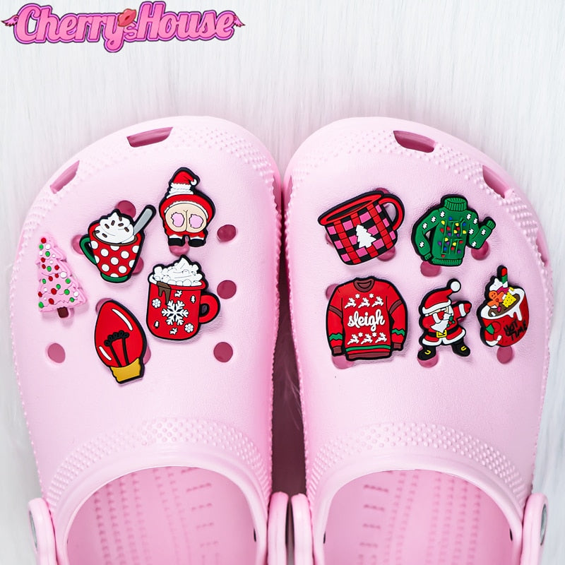 1pcs Christmas Croc Charms Accessories Sneakers Gingerbread Man Shoes