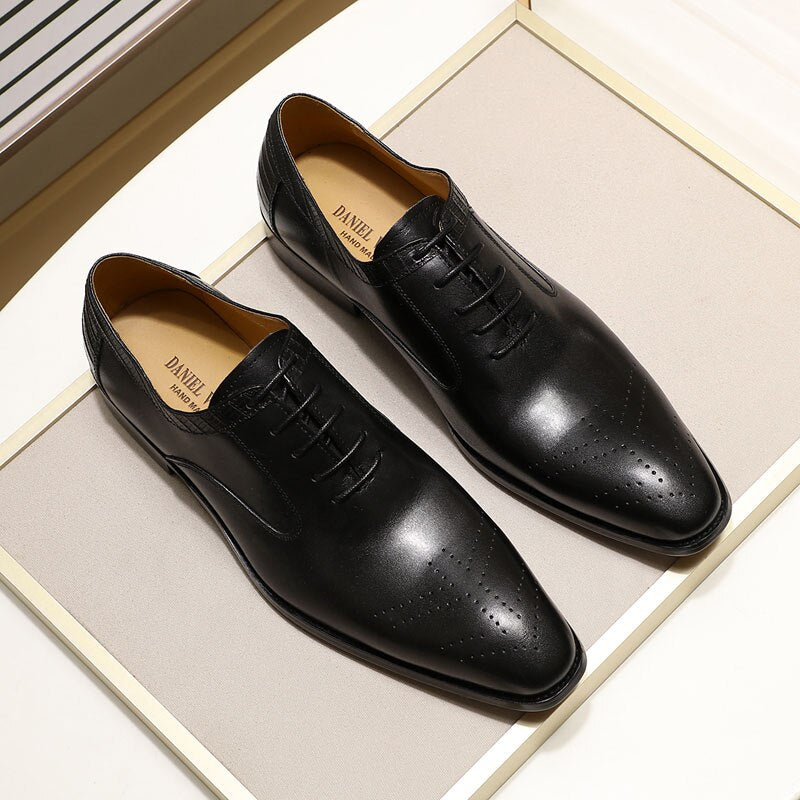 2022 New Genuine Leather Men&#39;s Dress Shoes Handmade