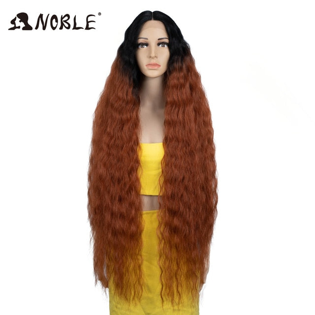 Noble Synthetic Lace Front Wig 42 Inch Long Curly Wigs For Women Lace Front Wig Blonde Full Lace Wig Blonde Lace Wig Cosplay