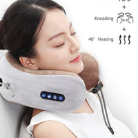 Electric Neck Massager U shaped Pillow Multifunctional Portable Shoulder Cervical Massager Outdoor Home Car Relaxing Massage