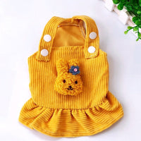 Dogs Clothing Dog Sweater Dress Dog Princess Dress Pet Small Costume Bow Cute Summer Floral Crew Neck Dress Pet Supplies