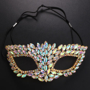Stonefans Masquerade Mask for Crystal Venetian Party Decor Mardi Gras Sexy Masks Costume Accessory for Women Halloween Fashion