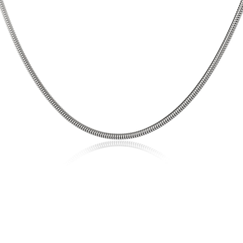 1 Piece Width 1/2/3/4Mm Round Snake Chain Necklace Stainless Steel Chokers For Jewelry Making
