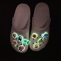 1pcs glowing game character PVC croc shoes charms funny cartoon Accessories jibz for croc clogs shoe Decorations man kids gifts