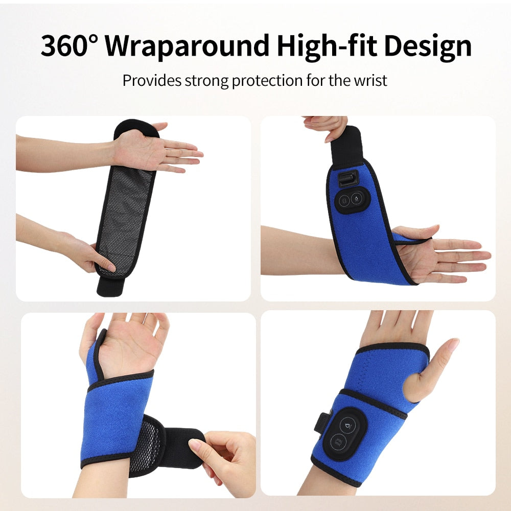 Electric Heating Wrist Brace Ankle Braces Carpal Joint Protection Support Hot Compress Wraps Pain Relief Arthritis Tendinitis