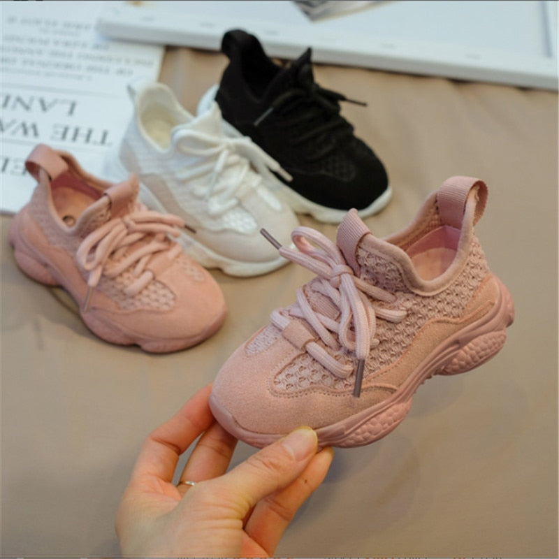 2023 New Spring/Autumn Children Shoes Unisex Toddler Boys Girls Sneaker Mesh Breathable Fashion Casual Kids Shoes 21-30