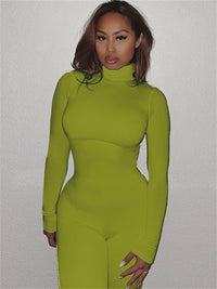 Habbris Sexy Jumpsuit Women 2022 Long Sleeve Turtleneck Rompers