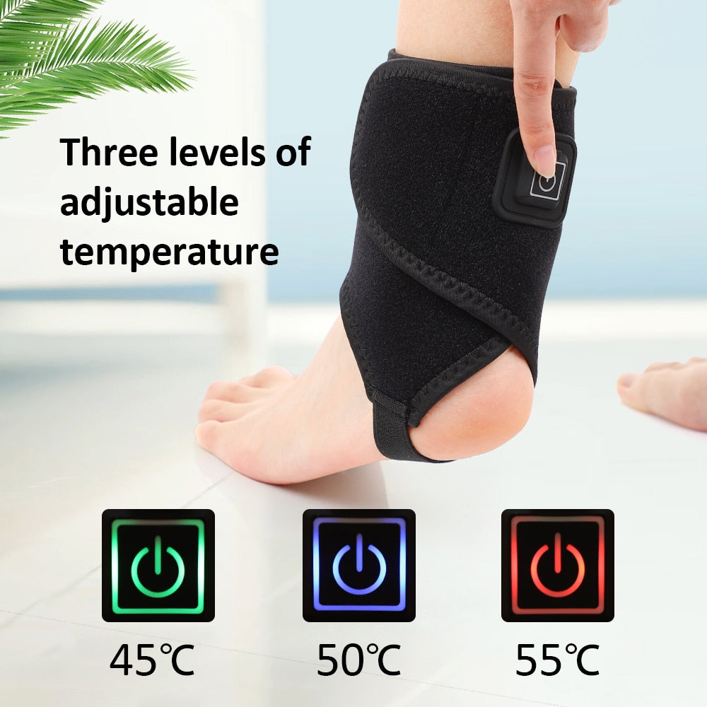 Electric Heating Wrist Brace Ankle Braces Carpal Joint Protection Support Hot Compress Wraps Pain Relief Arthritis Tendinitis