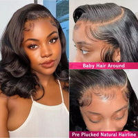 Body Wave Bob Wig Lace Front Human Hair Wigs 13x4 Short Bob Wig