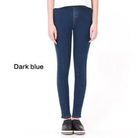 Women Jeans Casual High Waist Summer Autumn Pant Slim Stretch Cotton Denim Trousers For Woman Blue Black  100kg