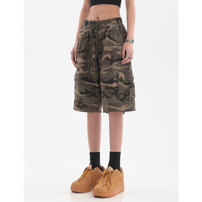 New Arrival 2023 High Quality Summer Fashion Casual Camouflage Camo Trousers Women Shorts Cargo Pocket Half Pants For Ladies