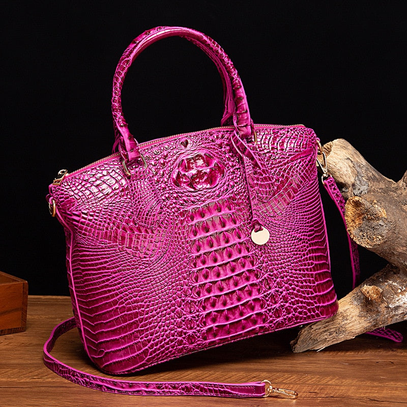 Luxury Crocodile Bag for Women High Quality PU Leather Elegant Female Handbags and Purses Shoulder Messenger Casual Tote 2022
