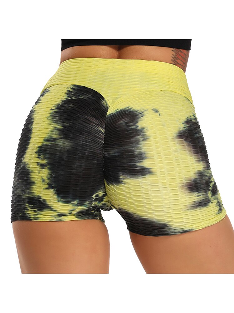 Printed Shorts Women Sexy Push Up Fitness Short Legging High Waist Gym Trunks Running Tights Sportswear