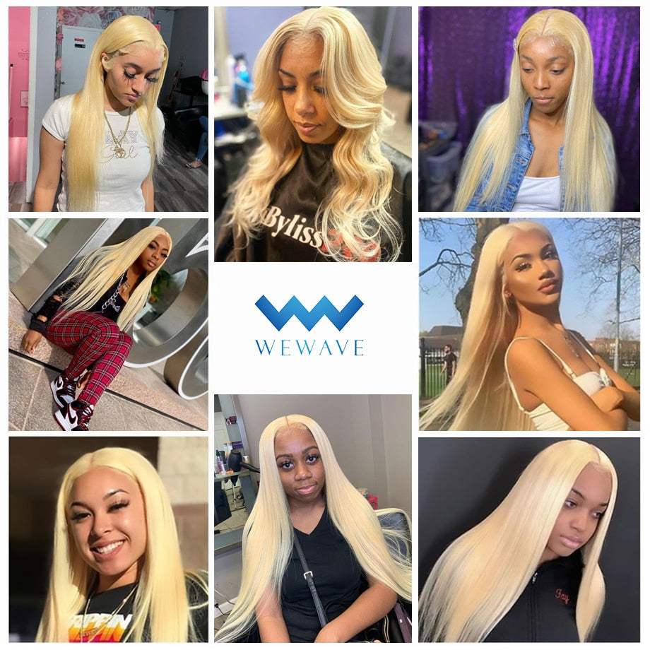 613 Lace Frontal Wig 30 Inch Pre Plucked Glueless Bone Straight Colored Honey Blonde Lace Front Wig Human Hair Wigs For Women