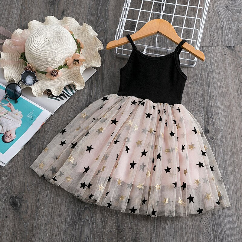 Baby Girl Summer Princess Dress Mesh Chiffon Cake Layers Tutu Outfit  Birthday Party  Dresses