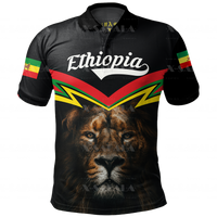 Lion Of African Ethiopian Nation Reggae 3D Print Polo Shirt Men Collar Short Sleeve StreetWear Casual Tops New Summer Clothing