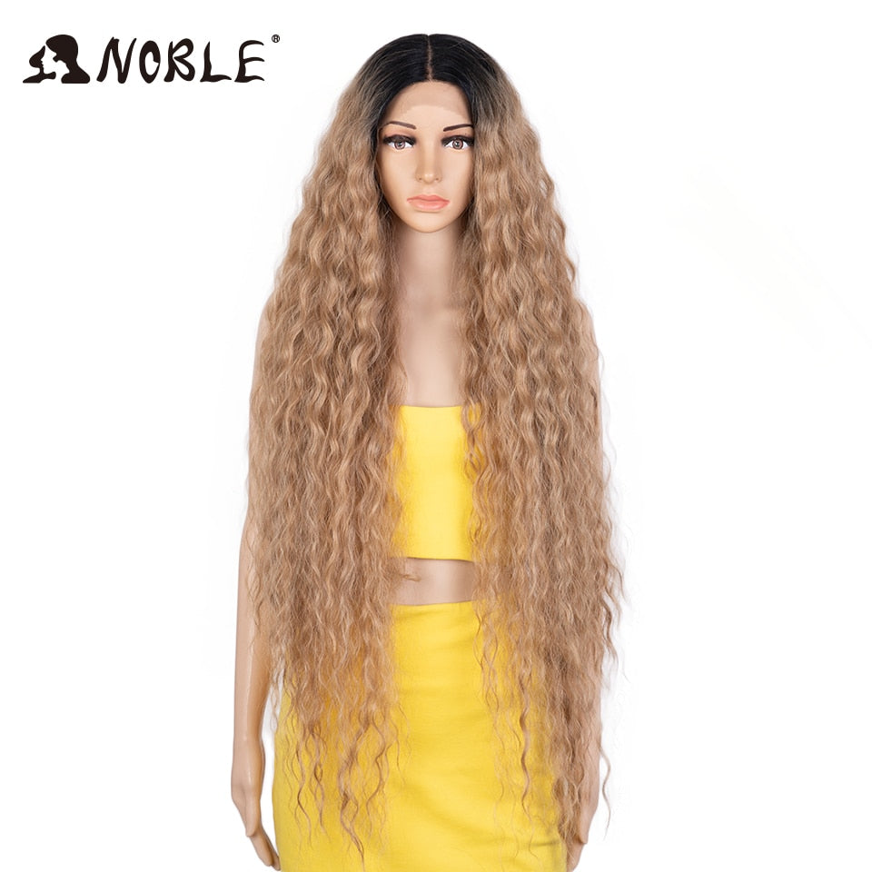 Noble Synthetic Lace Front Wig 42 Inch Long Curly Wigs For Women Lace Front Wig Blonde Full Lace Wig Blonde Lace Wig Cosplay