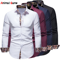 Men&#39;s Shirt with Collar White Shirts Man Long Sleeve Men&#39;s Shirts 2023 Mens Polo Shirts for Men Famous Brands