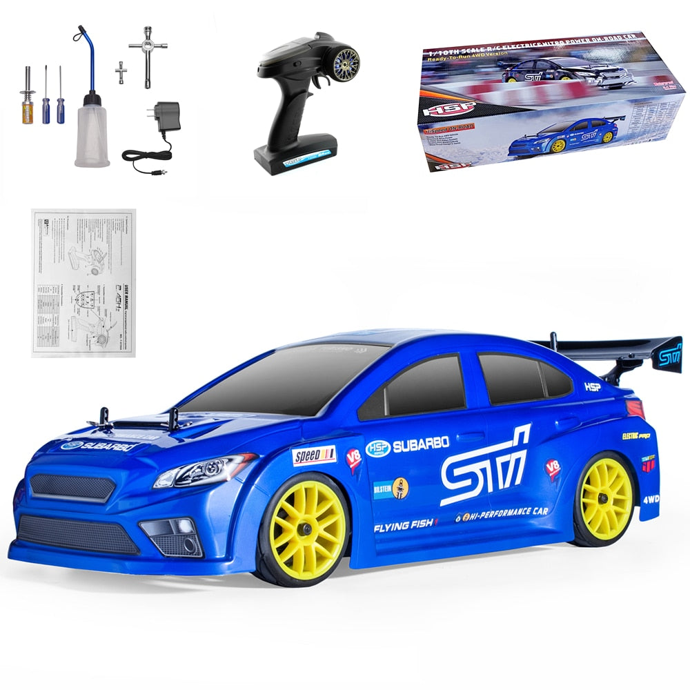 HSP RC Car 4wd 1:10 On Road Racing Two Speed Drift Vehicle Toys 4x4 Nitro Gas Power High Speed Hobby Remote Control Car