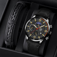 Men Sport Watch Luxury Stainless Steel Quartz Wristwatch Man Business Casual Leather Bracelet Male Luminous Clock Watches