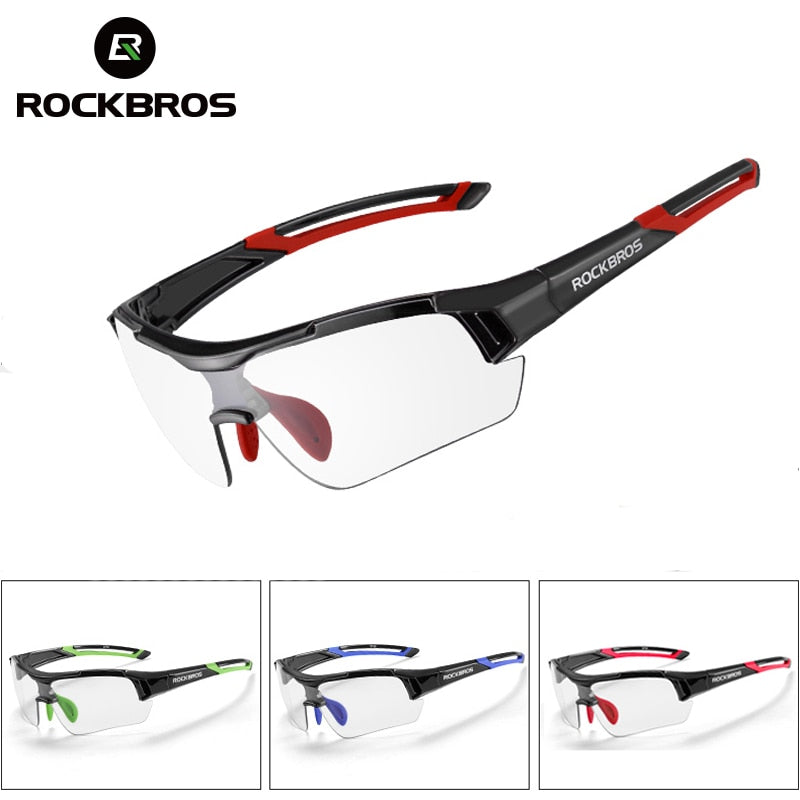 ROCKBROS Photochromic Cycling Glasses Bicycle Outdoor Sports Sunglasses Discoloration Glasses MTB Road Bike Goggles Bike Eyewear