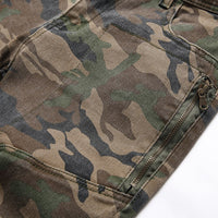 Men Camouflage Print Jeans Casual Patchwork Slim Straight Stretch Denim Pants Military Trousers