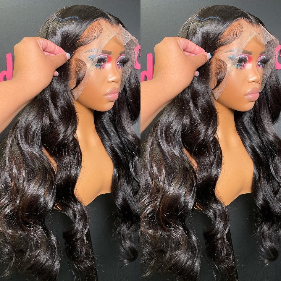 Body Wave Lace Front Wig Human Hair 13x4 Transparent Lace Loose Brazilian