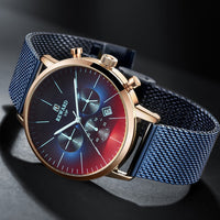 2023 New Fashion Color Bright Glass Watch Men Top Luxury Brand Chronograph Men