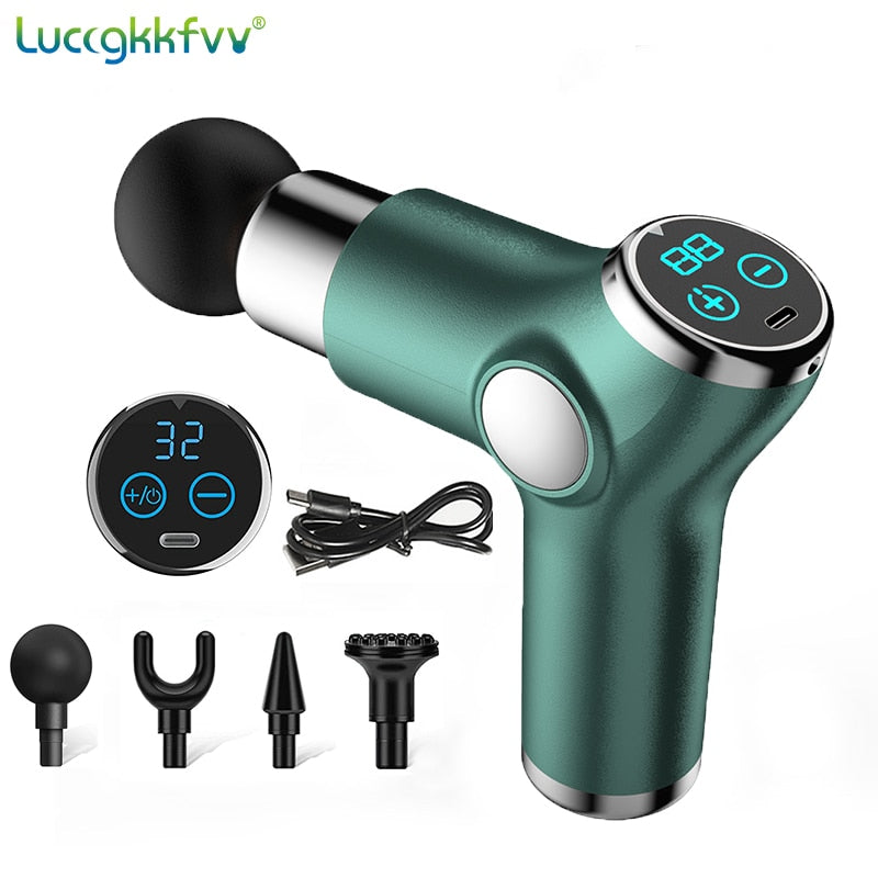 Massage Gun 32 Speed Deep Tissue Percussion Muscle Massager Fascial Gun For Pain Relief Body And Neck Vibrator Fitness