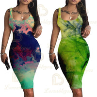 Vestidos Women's Sleeveless Dress Slim Sexy Dress New Summer Women Bodycon Dress Sexy Slim Fit Party Dresses Sexy Lady Elegant