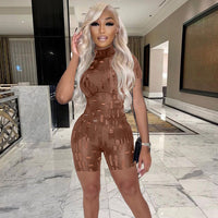 Sexy Hollow Out Hole Bodycon Jumpsuit Women Short Sleeve Sheer Romper Playsuit Party Club Summer Overalls Shorts Vetement Femme