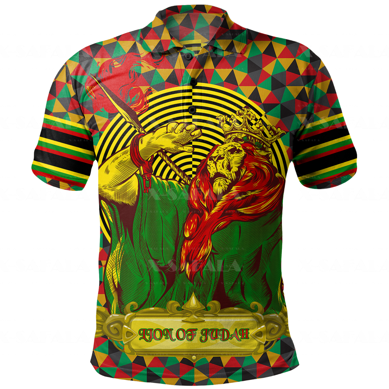 Lion Of African Ethiopian Nation Reggae 3D Print Polo Shirt Men Collar Short Sleeve StreetWear Casual Tops New Summer Clothing