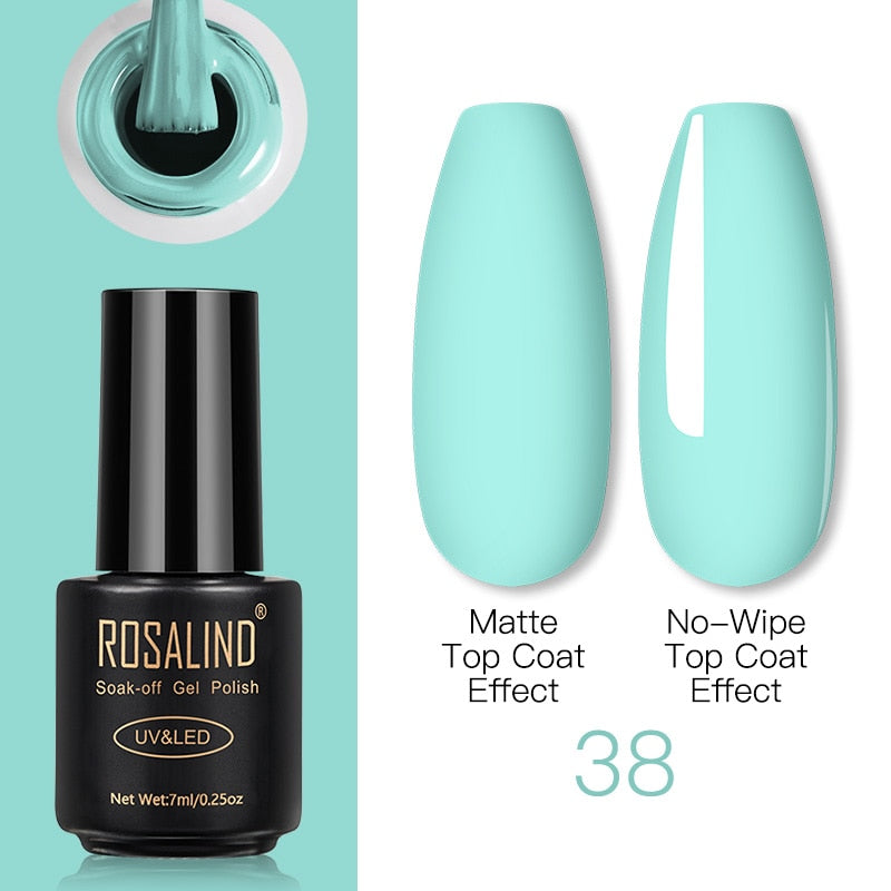 ROSALIND Gel Nail Polish Lamp All For Nails Art Manicure With Matt Base Top Coat Semi Permanant Gellak Nail Gel Polish Varnishes