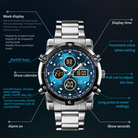 OLEVS Men&#39;s Watches Original Multifunctional Wlectronic Watch for Man Waterproof Luminous Alarm Clock Fashion Dress