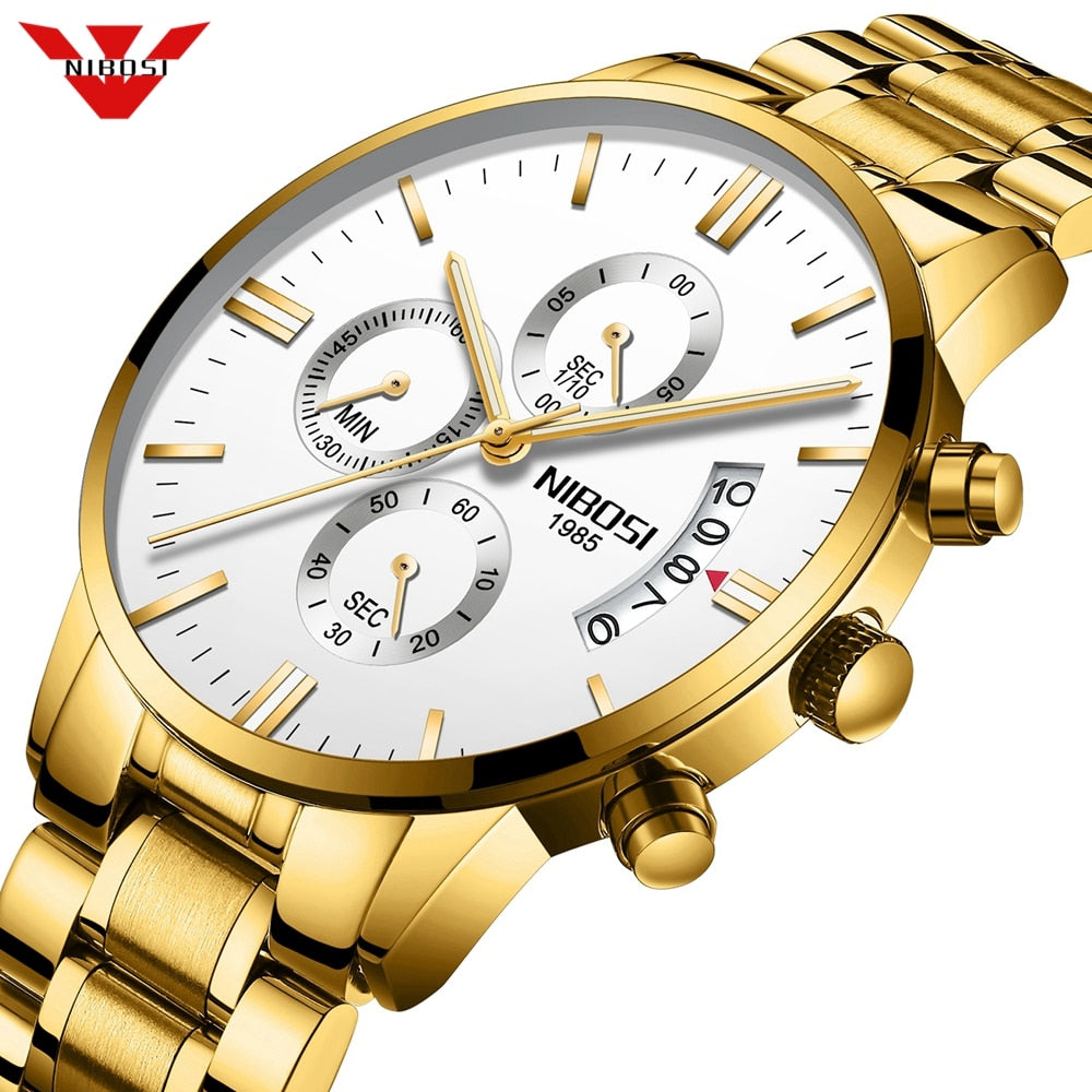 NIBOSI Man Watch 2023 Relogio Masculino Mens Watches Top Luxury Brand Sport Military Quartz Watch Men Wristwatch Male Clock Saat