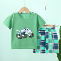 Disney Summer Cotton Baby Sets short sleeve Boy T-shirt + Shorts Sets Toddler Clothing Baby Boy Clothes