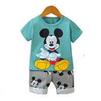 Disney Summer Cotton Baby Sets short sleeve Boy T-shirt + Shorts Sets Toddler Clothing Baby Boy Clothes