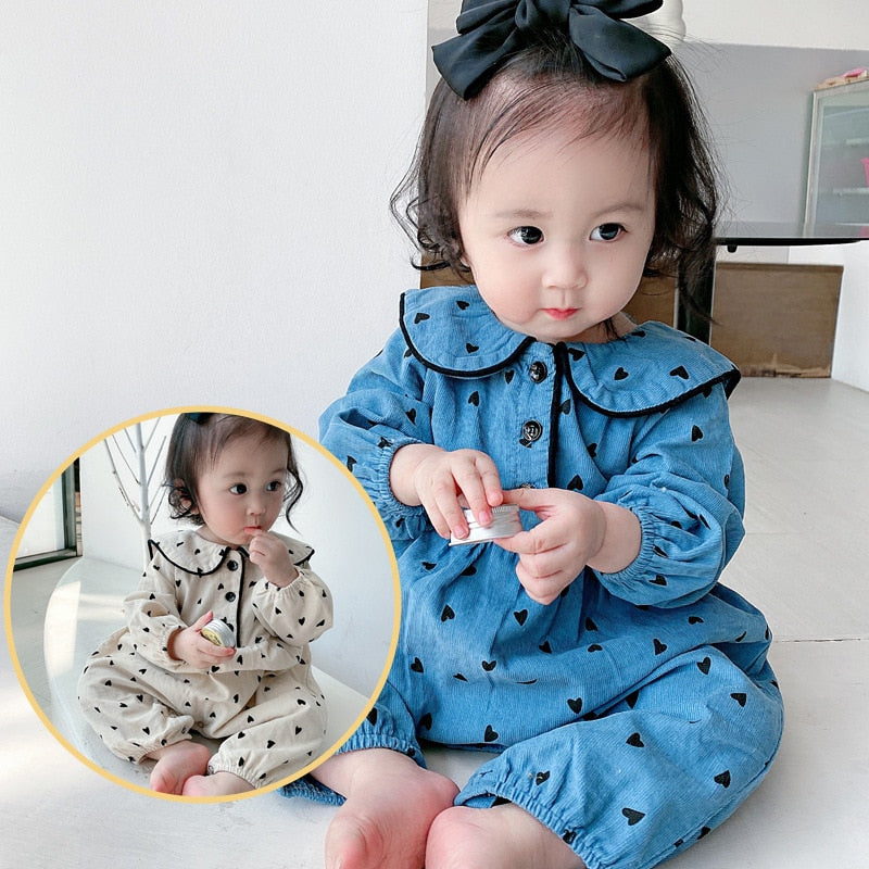 2023 Baby Jumpsuit Autumn Corduroy Romper Long Sleeve Crawler One-pieces