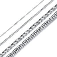 1 Piece Width 1/2/3/4Mm Round Snake Chain Necklace Stainless Steel Chokers For Jewelry Making