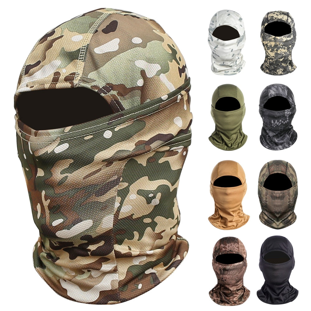 Tactical Camouflage Balaclava Full Face Mask Head Gear Sports Hat Hunting Bicycle Cycling Army Multicam Bandana Neck Gaiter