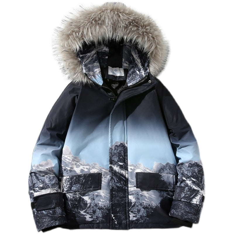 2023 Streetwear Hooded Warm parka Men Winter Jackets And coats Windproof Outwear LBZ140