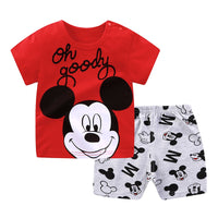 Disney Summer Cotton Baby Sets short sleeve Boy T-shirt + Shorts Sets Toddler Clothing Baby Boy Clothes