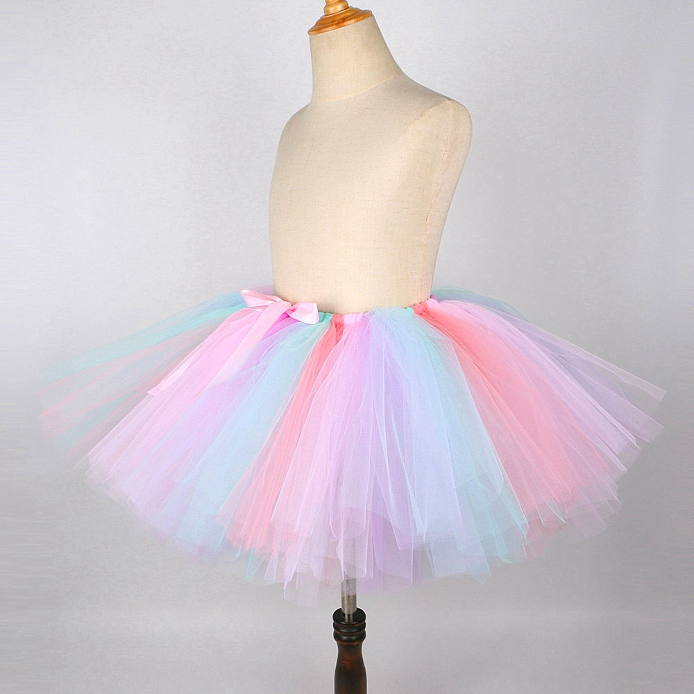 Baby Girls Unicorn Tutu Skirt Outfit for Kids Birthday Party Tulle Skirts Sets